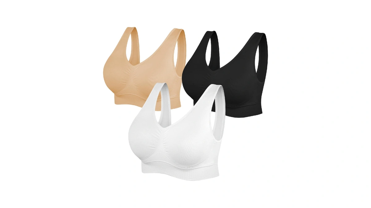 Simiya Womens Sports Bras, Yoga Comfort Seamless Stretchy Sports Bra