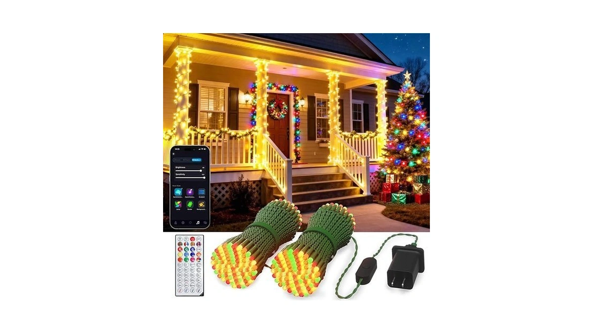 Smart Christmas Fairy Lights, 65.6ft 200leds Rgb+ic String Light, App