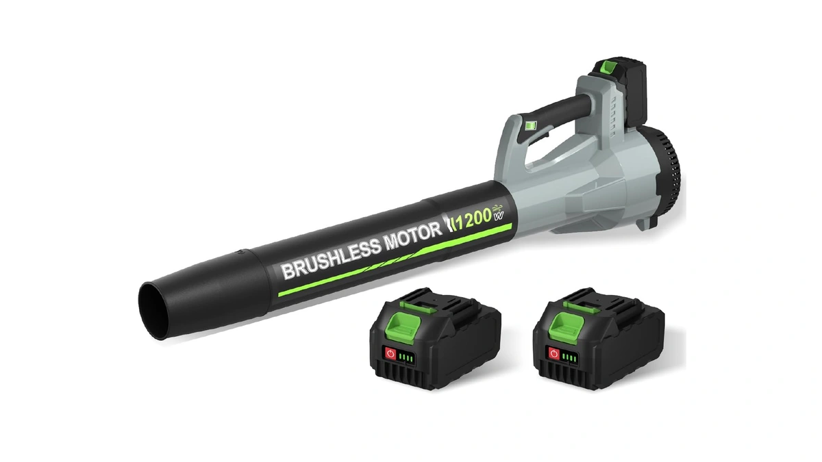 Leaf Blower, Cordless Leaf Blower With 2 X 4.0ah Battery