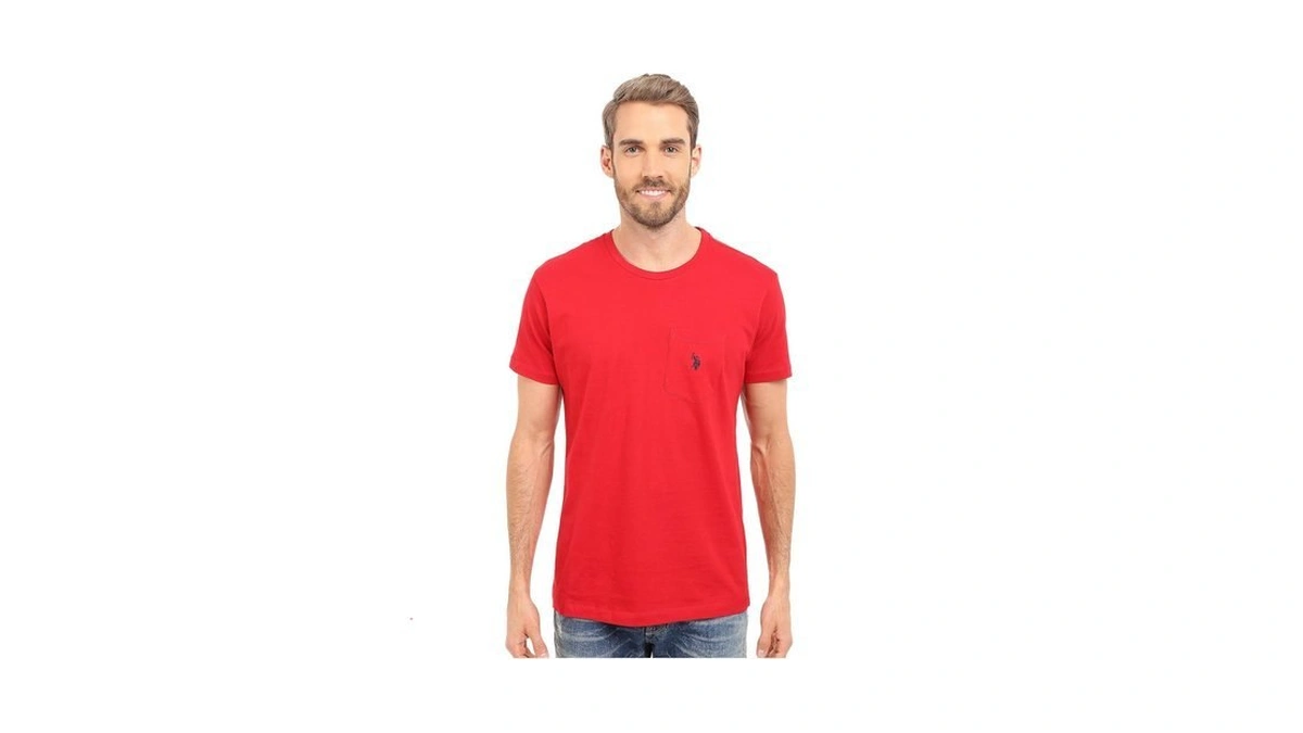 U.s. Polo Assn. Men's Crew Neck Pocket T-shirt With Small