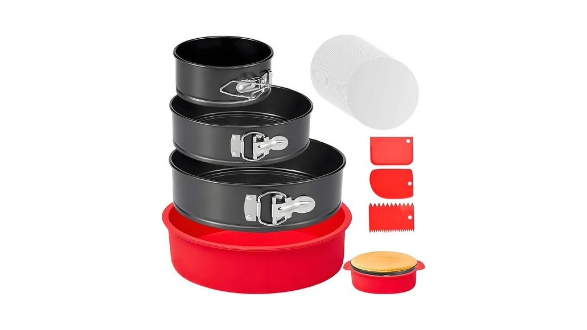 4 7 9 Inch Springform Pan Set Of 3, Leakproof
