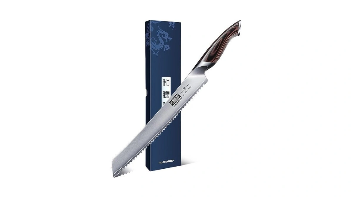 Hoshanho Bread Knife 10 Inch, Japanese High Carbon Stainless Steel