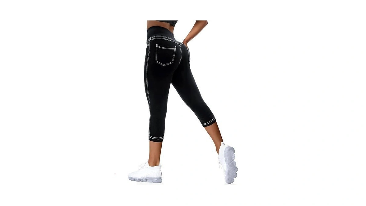 Vooveeya Curvy Womens Leggings, High Waisted Yoga Pants With Back