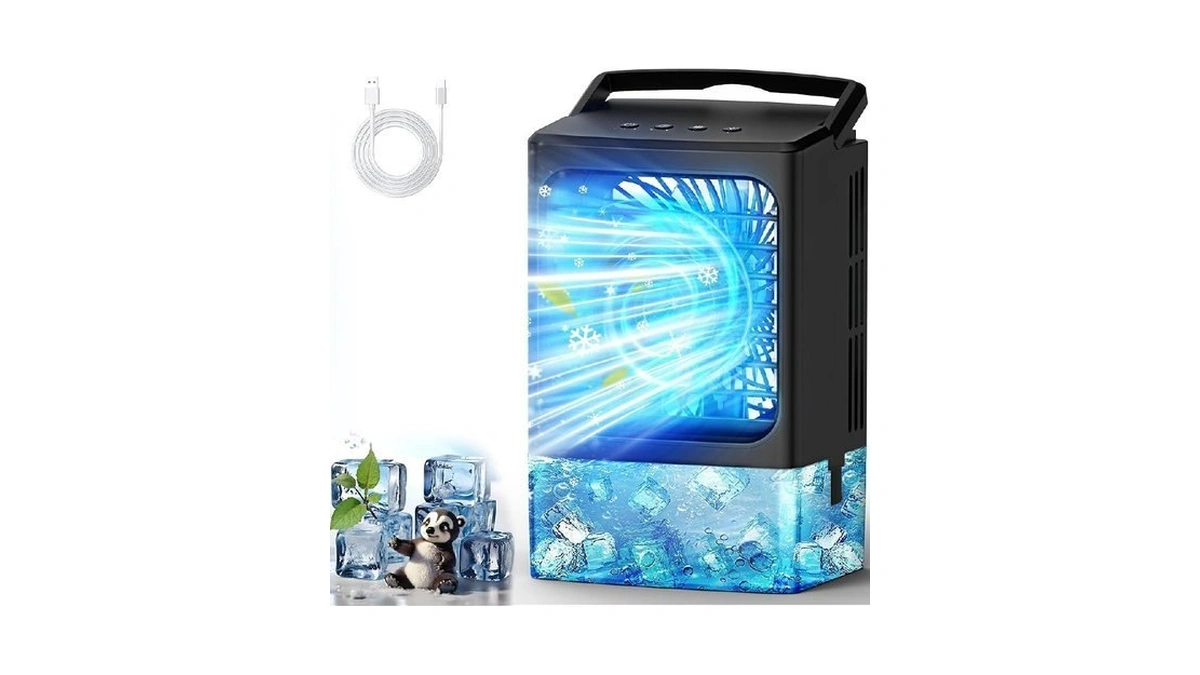 Mini Air Conditioner,portable Air Conditioners,evaporative Air Cooler Humidifier, 3 Speed