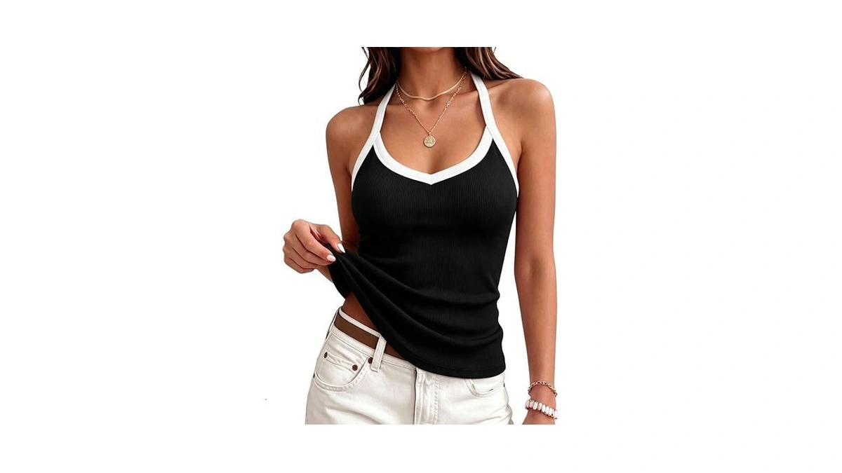 Juicici Sleeveless Tops For Women Summer Y2k Clothes Sexy V