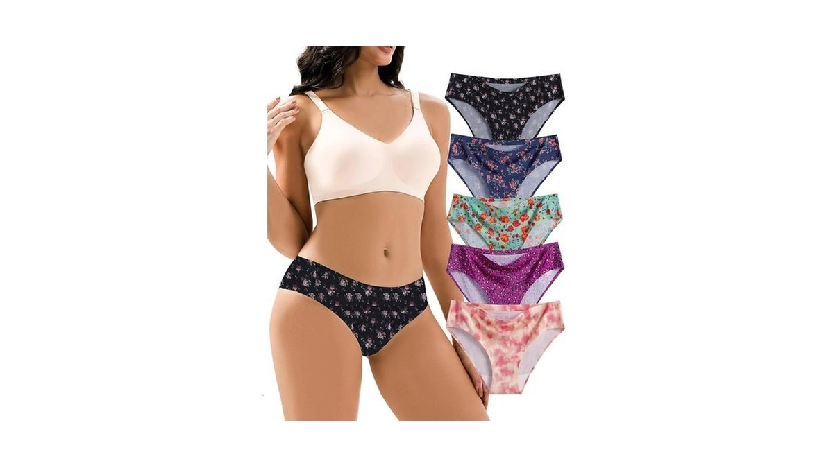 Jaywan Women's Seamless Underwear For Women 5-pack No Show Panties