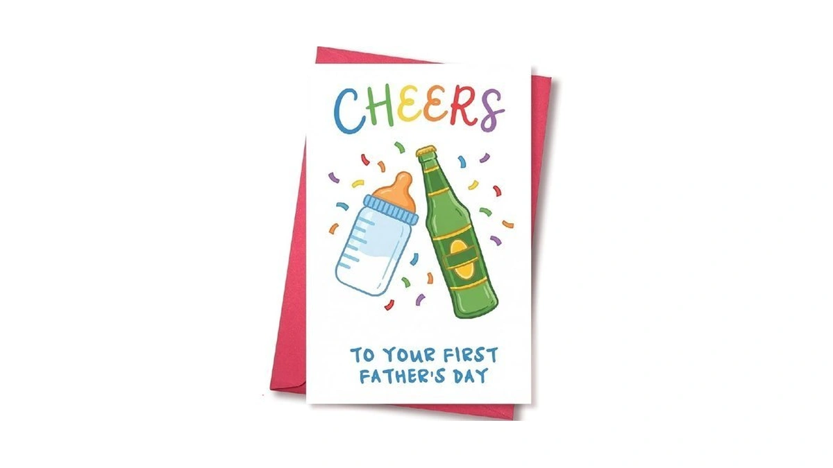 Bryubr Funny First Fathers Day Card For New Dad From