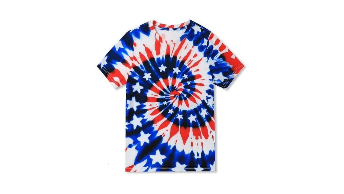 Tongkiki Boys Tie Dye Shirt Hippies Senior Rainbow Tees Short