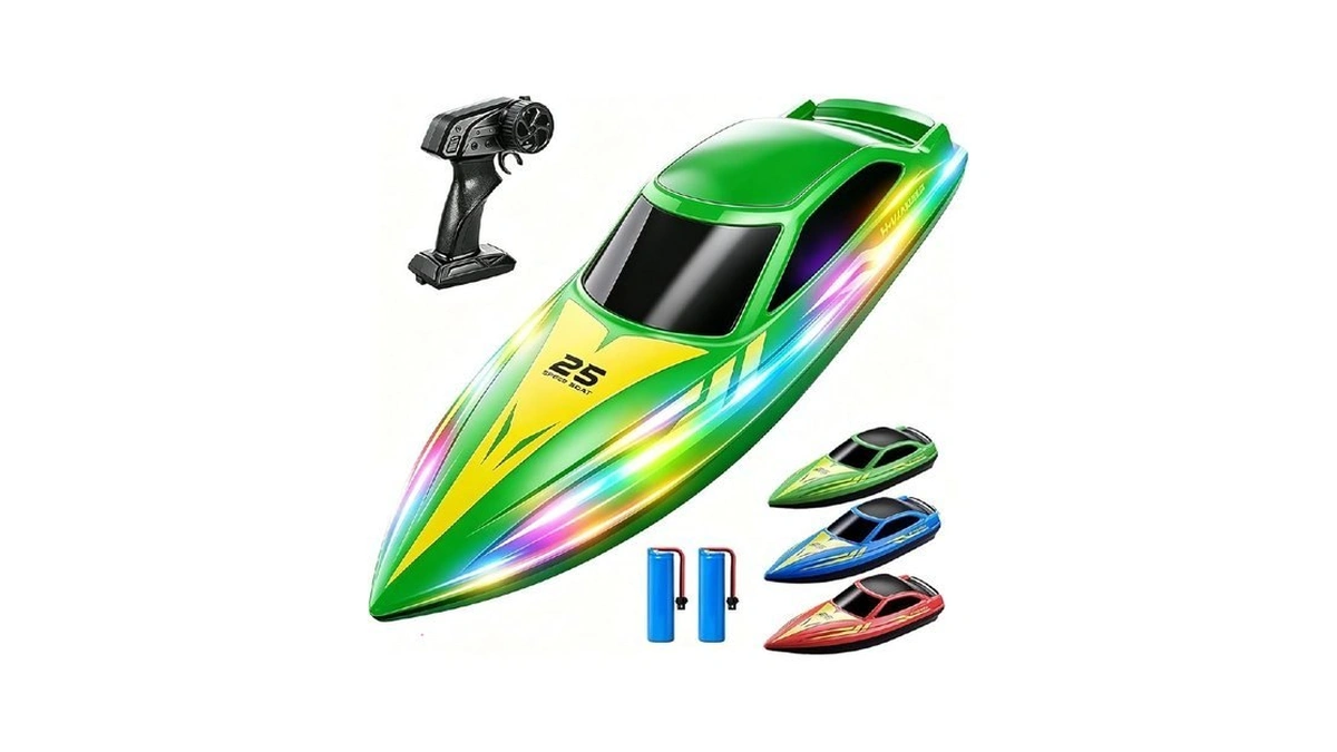 Tidjani Rc Boat For Kids, Remote Control Boat With 7-mode