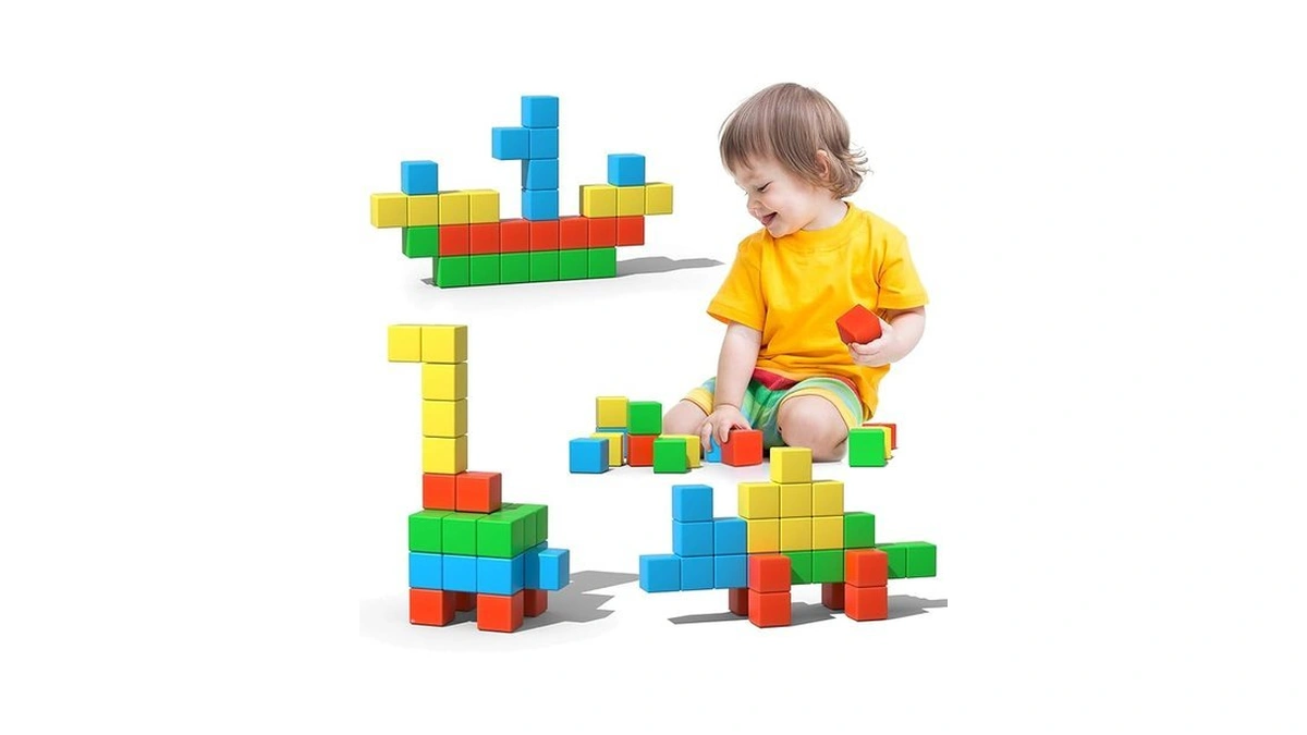 Asago Magnetic Blocks, 1.34 Inch Large Magnetic Building Blocks, 3d