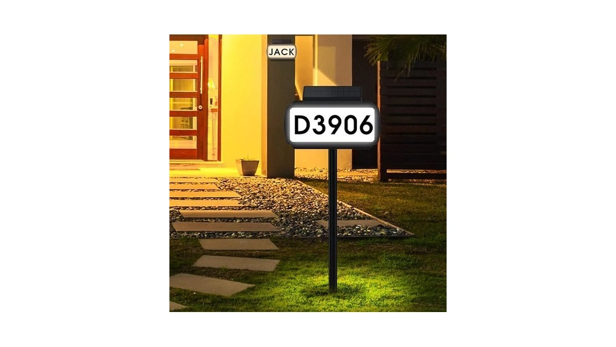Malitupy Solar House Numbers Address Sign, Tricolor & Brighter Address