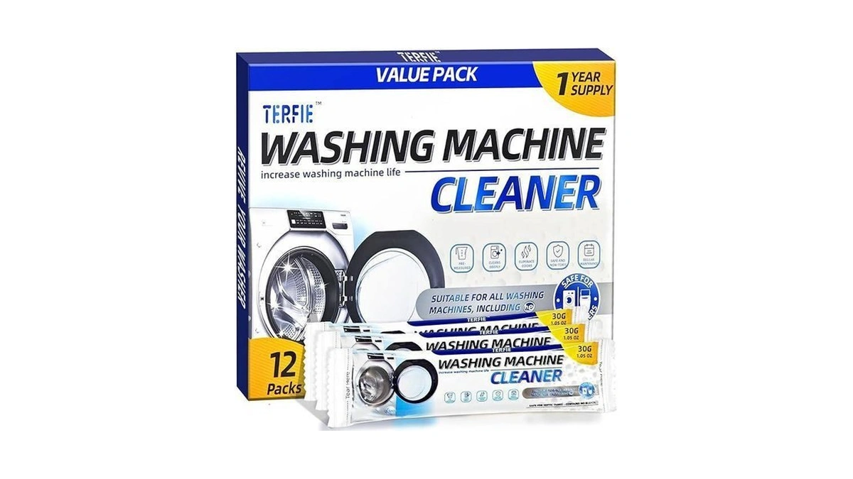 Terfie Washing Machine Cleaner Pre-portioned Powder Tablets For Top Load