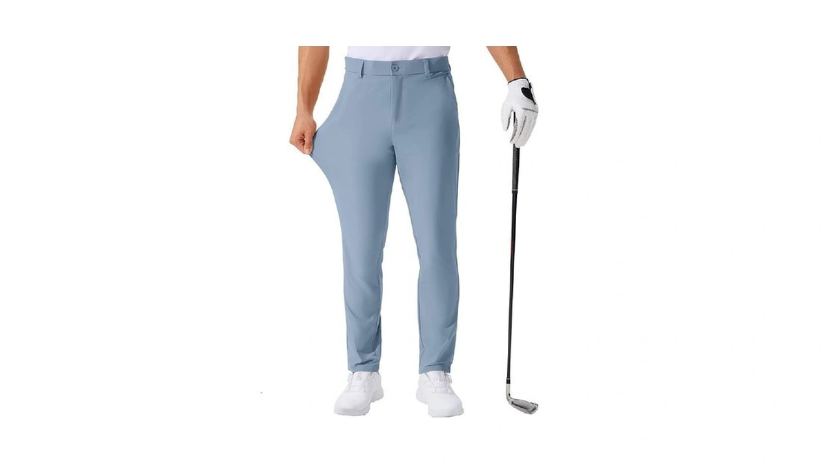 Qpngrp Men's Golf Pants 30"/32"/34" Inseam Lightweight Stretch Work Dress