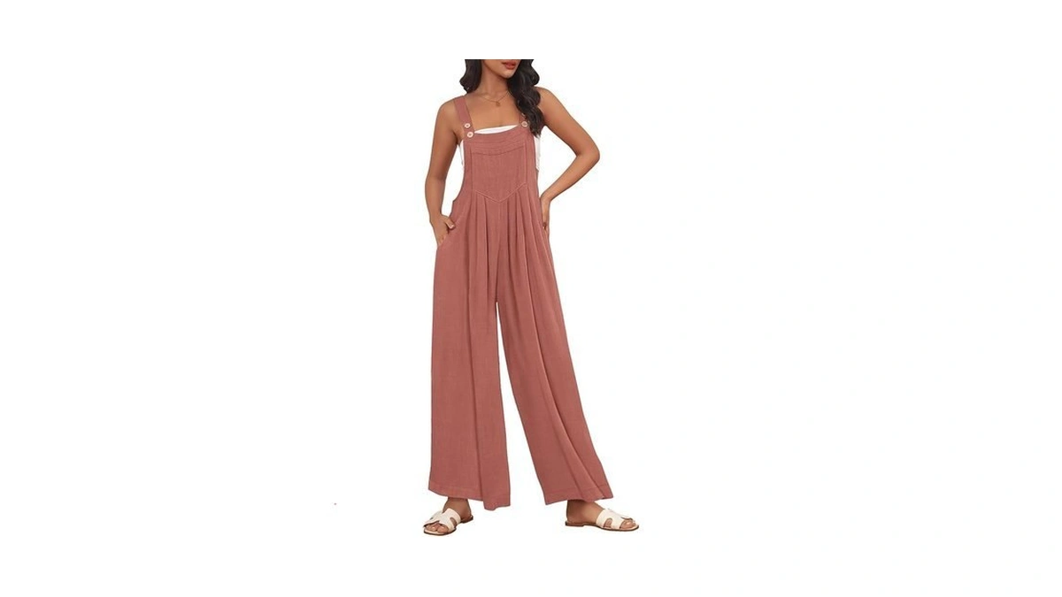 Automet Women's Overalls Casual Maternity Jumpsuits With Pockets Summer Vacation