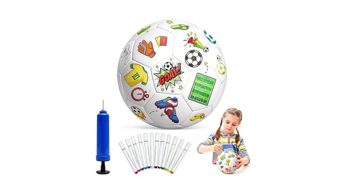 Syryia Soccer Ball Coloring Kit For Kids - Color Your