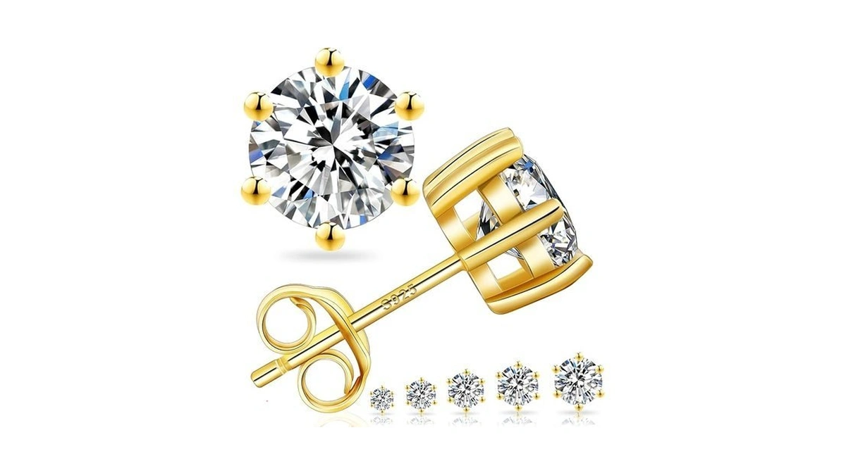 Krkc&co Moissanite Studs Earrings, Sparkly Lab Created Earrings, S925 Sterling