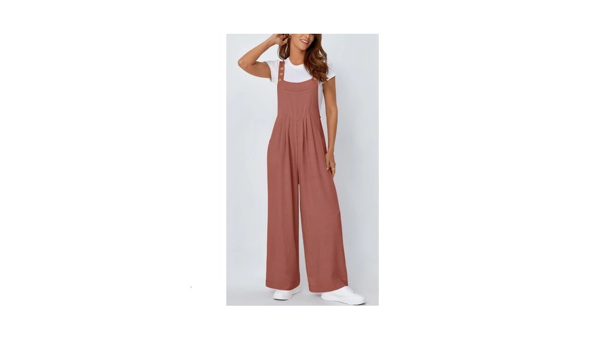 Automet Women's Overalls Casual Maternity Jumpsuits With Pockets Summer Vacation