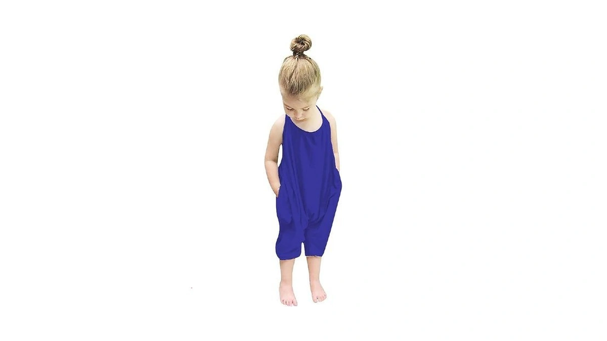 Lindanina Slouch Jumpsuit For Toddlers Harem Strap Romper Little Girls