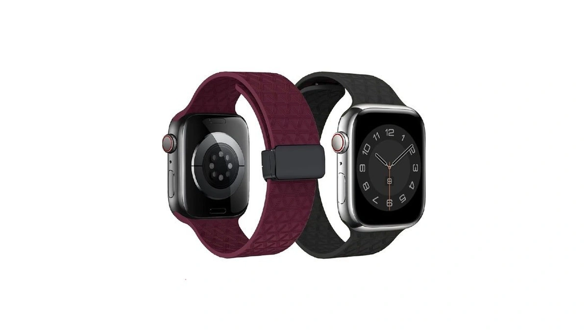 2 Packs D-buckle Sport Bands Compatible With Apple Watch Band