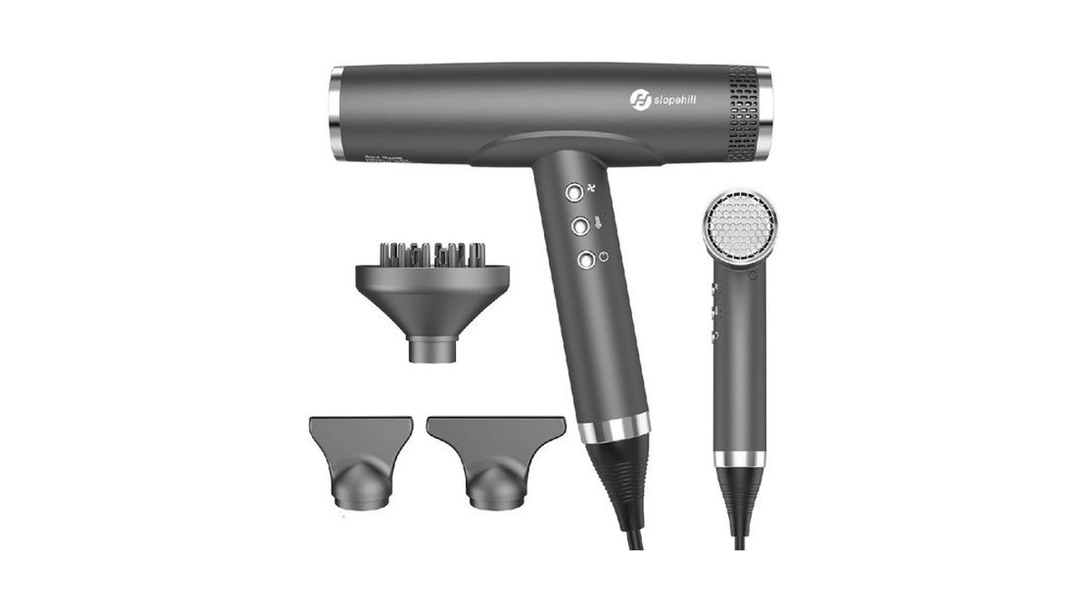Slopehill Professional Ionic Hair Dryer With Diffuser - Lightweight, Compact,