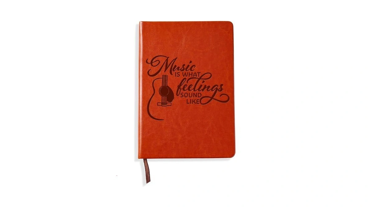 Lbwcer Music Is What Feelings Sound Like Leather Journal Notebook