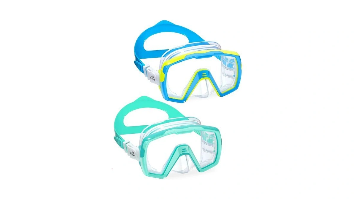 Freela 2 Pack Kids Swim Goggles With Nose Cover For
