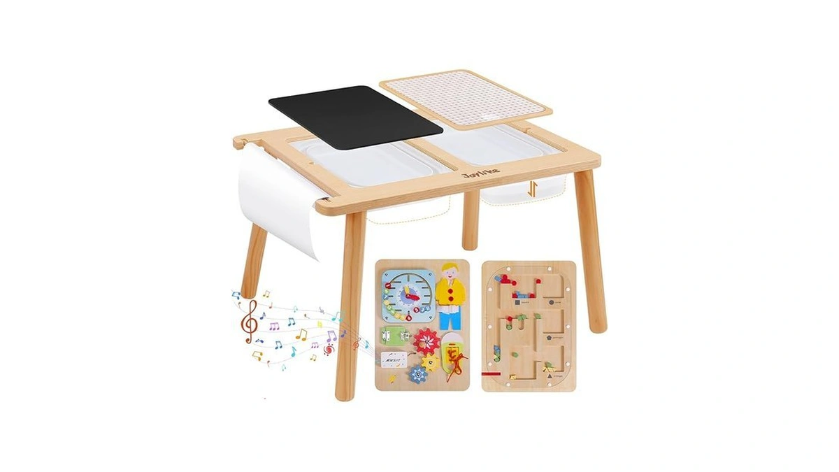 Joylike Sensory Table For Toddlers 1-3, 7-in-1 Drawing And Activity