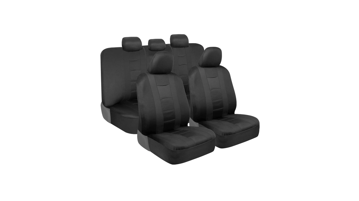 Bdk Carxs Seat Covers For Cars, Black Two-tone With Matching