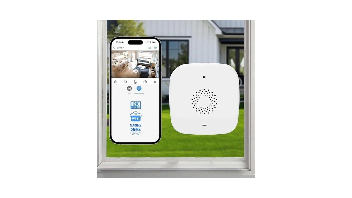 Soiadv Wireless Window Cameras For Home Security, No-drill Install, 2.4ghz