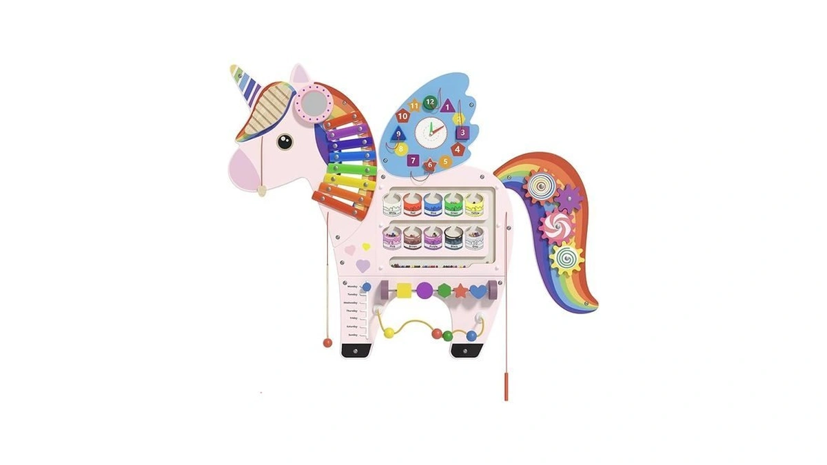 Spacocld Unicorn Activity Wall Busy Board Panels - Sensory Wall
