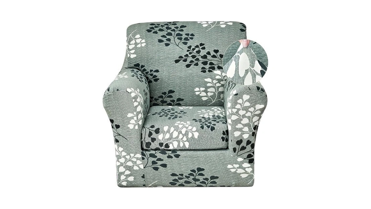 Jqinhome 2 Piece Stretch Sofa Cover Printed Couch Covers, Floral
