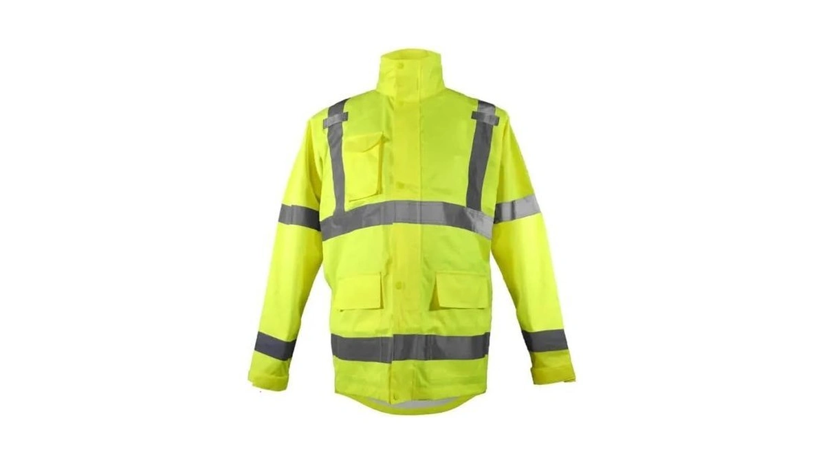 Occunomix Lightweight Ripstop Rain Jacket, Yellow, Large, Lux-rsltj-yl