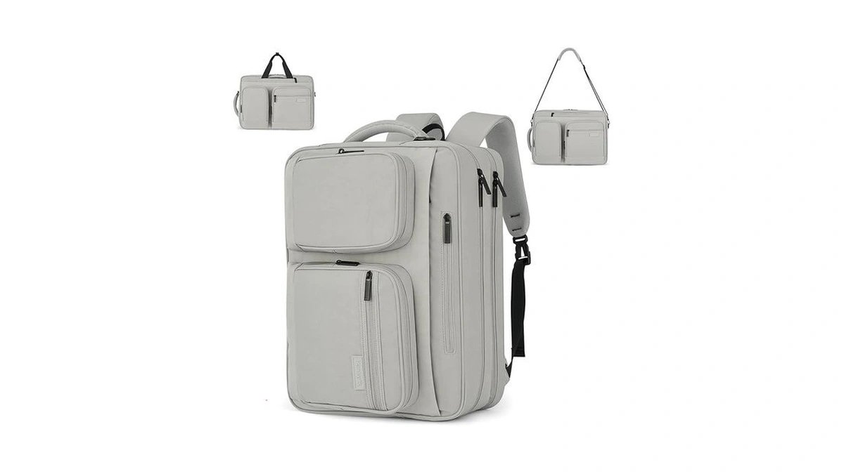 Hanke Convertible Laptop Bag, 3 In 1 Briefcase Backpack For