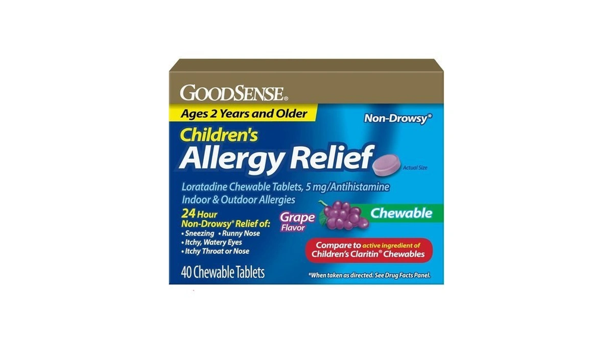 Children's Allergy Relief, Loratadine Chewable Tablets, 5 Mg, 24 Hour