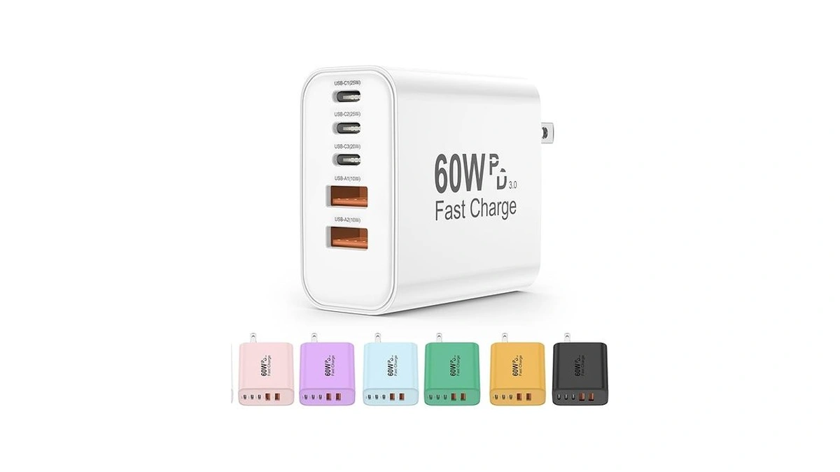 Usb C Charger Block, 5 In 1 60w Charging Blocks,