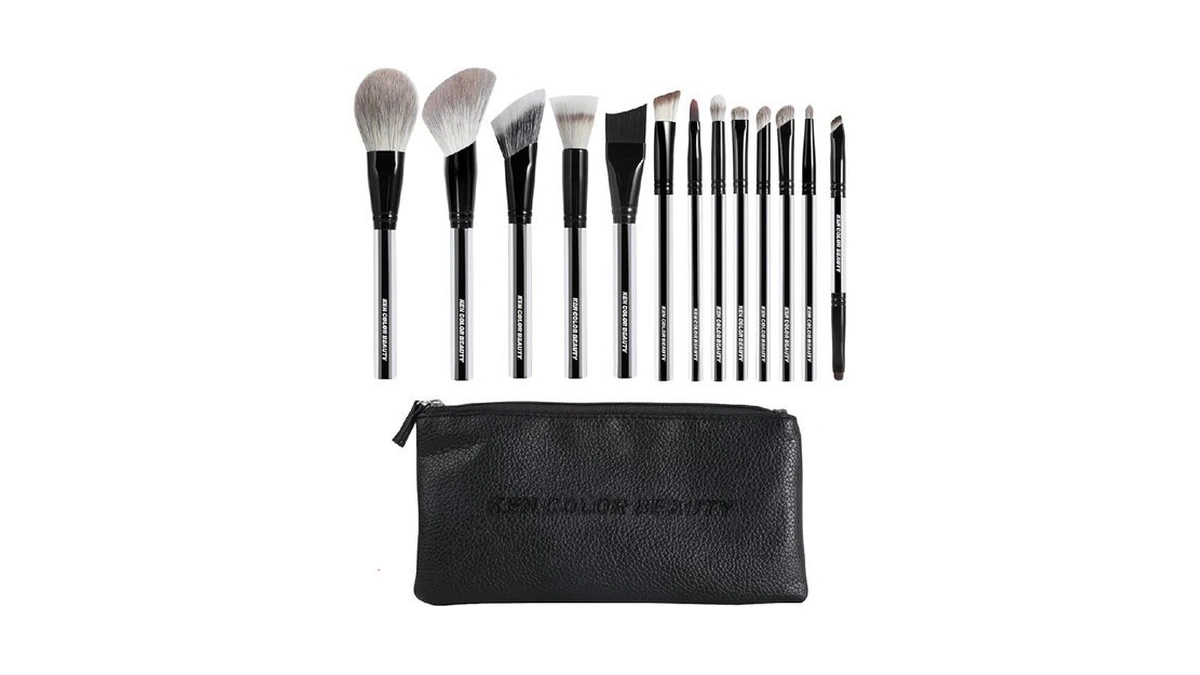 Kencolor Makeup Brush Set Professional With Case – Premium Natural