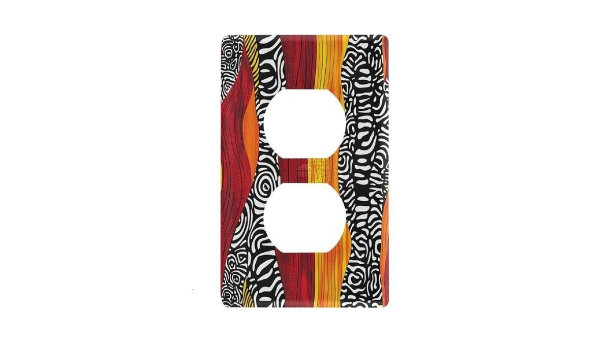 Ctyshtdl Decorative Light Switch Cover African Red Orange Electrical Receptacle