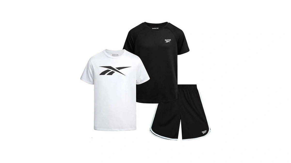 Reebok Boys Athletic Shorts Set - 3 Piece Summer Clothes
