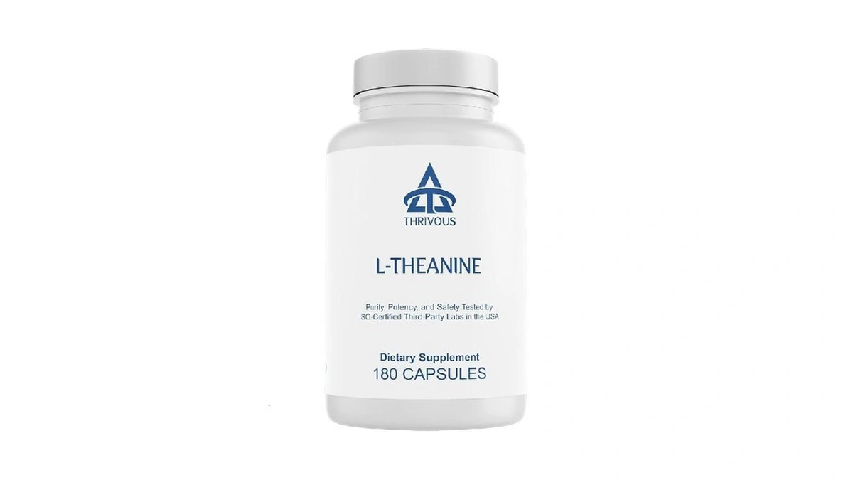 Thrivous L-theanine Dietary Supplement, 200 Mg Per Capsule, 180 Capsules,