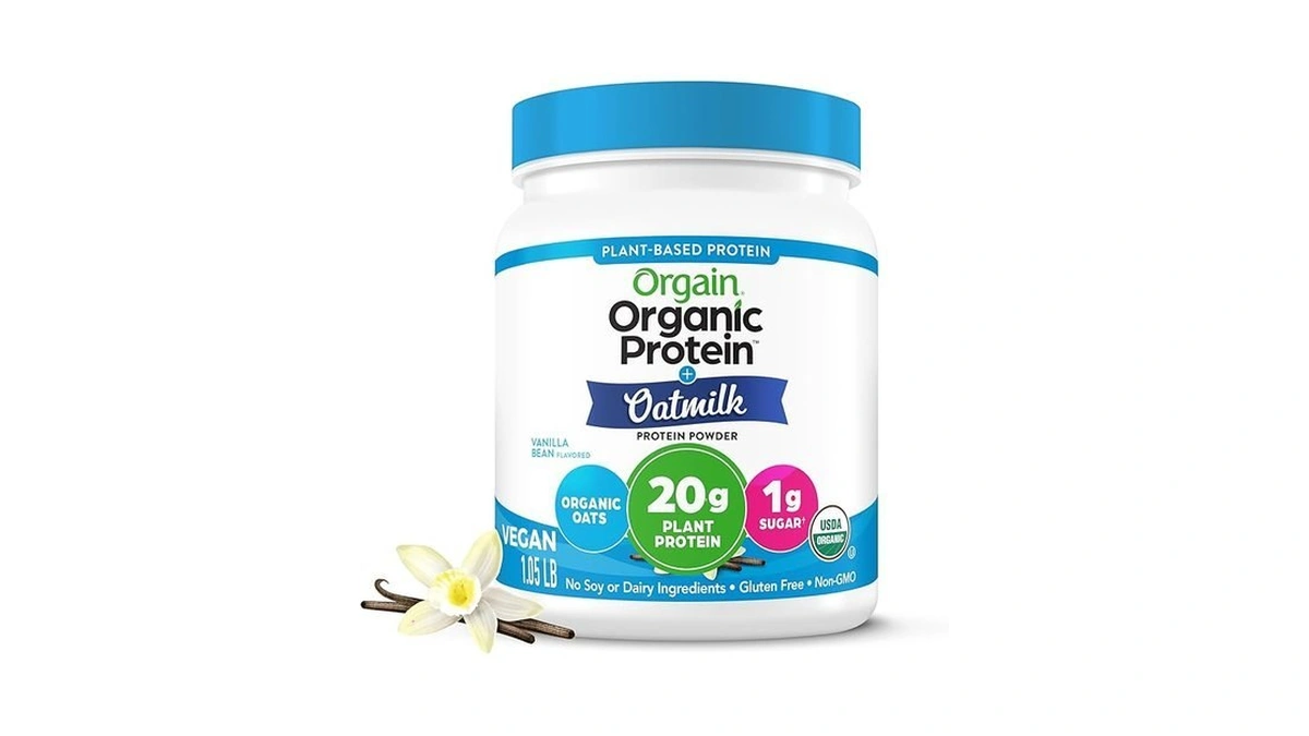 Orgain Organic Vegan Protein Powder + Oat Milk, Vanilla Bean