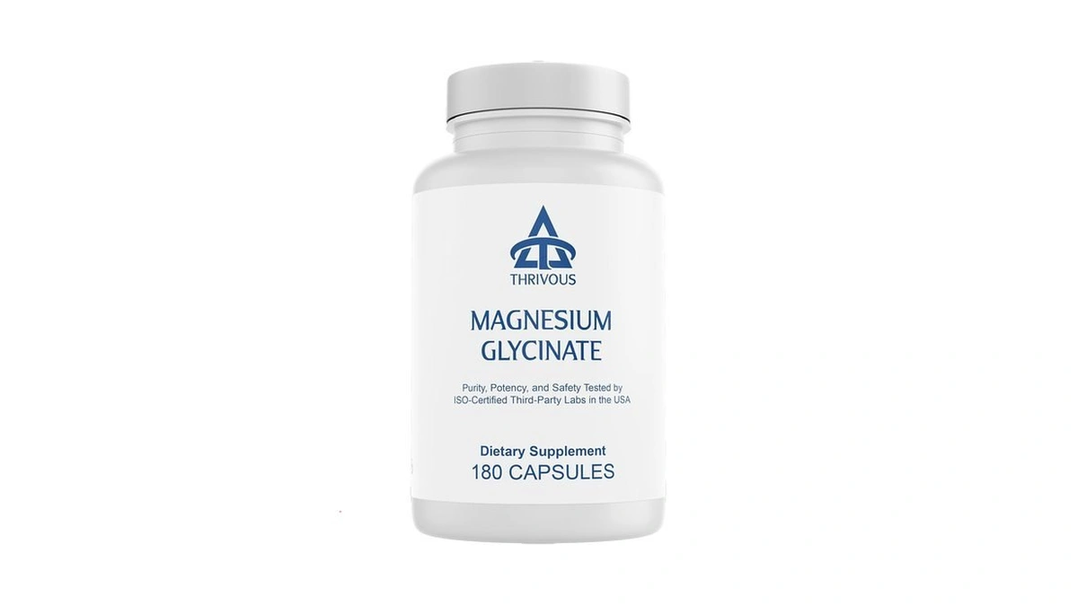 Thrivous Magnesium Glycinate Dietary Supplement, 150 Mg, 180 Capsules