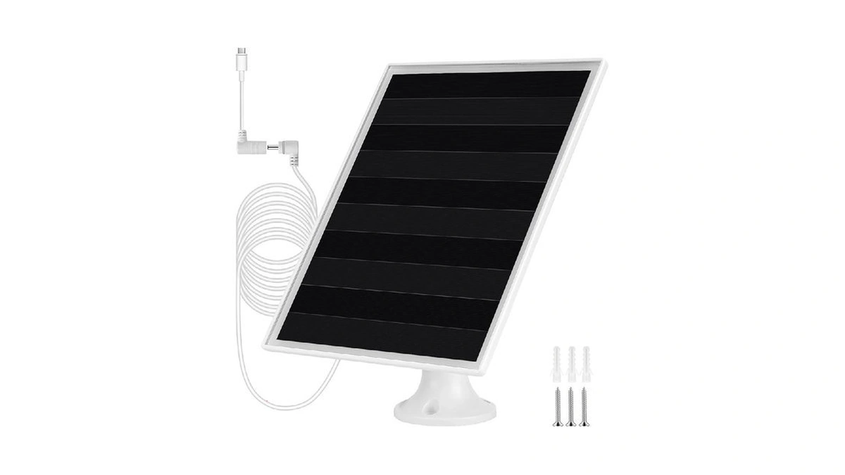 Solar Panel For Ring Camera, 6w Solar Panel With Ring