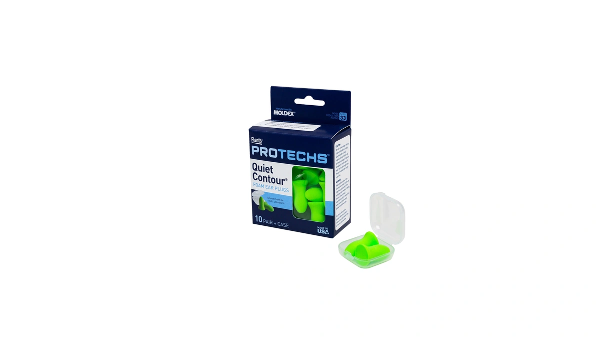 Flents Protechs Foam Ear Plugs, 10 Pair With Case Sleeping,