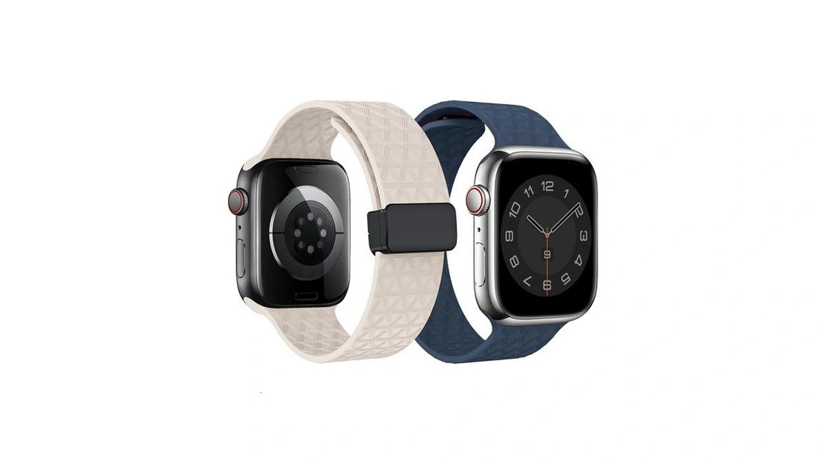 2 Packs D-buckle Sport Bands Compatible With Apple Watch Band