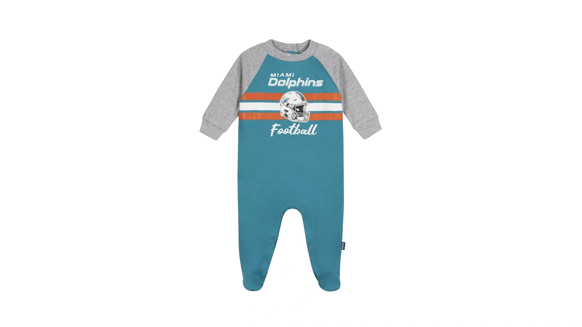 Gerber Baby Nfl Team Footed Coverall, Dolphins, 6-9 Months