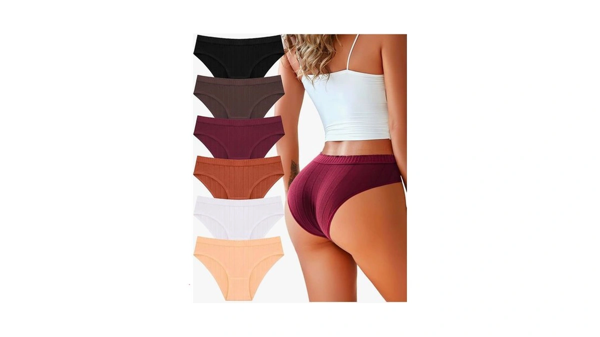Cotton Underwear Sexy Cheeky Bikini Panties Women Breathable Ribbed Hipster