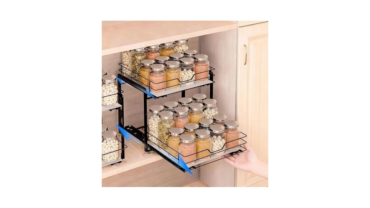 Philosun Spice Rack Organizer For Kitchen, Pull Out Spice Racks