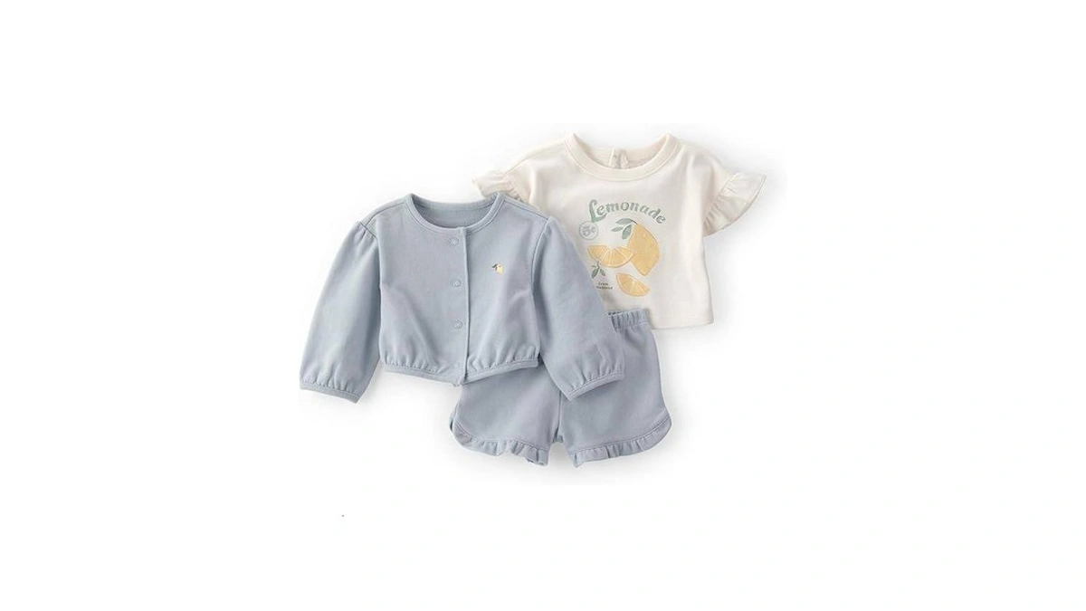 Carter's Girl 3-piece Short Set, Blue Lemonade, 18m