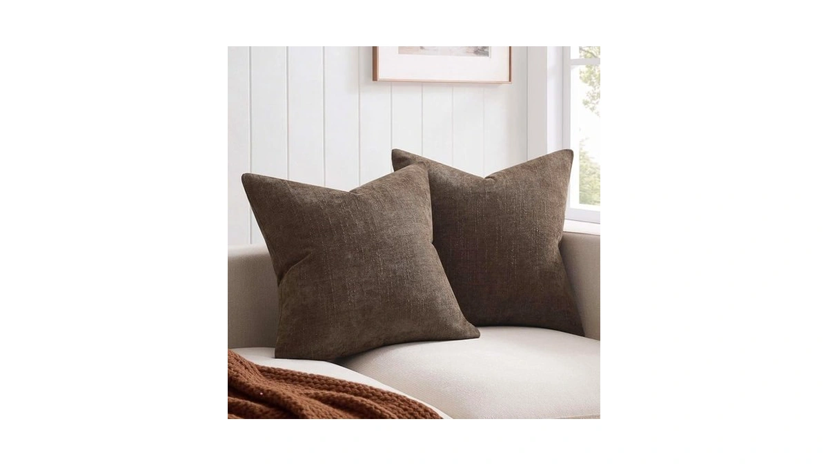 Juspurbet 26x26 Pillow Covers Set Of 2 Decorative Texture Throw