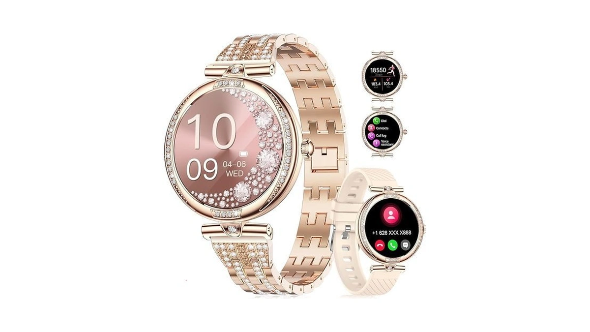 Lige Smart Watches For Women (answer/make Call) With Diamonds，1.19” Amoled